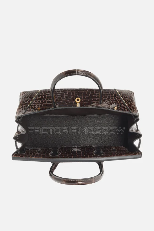Hermes Birkin 30 Shiny Macassar Porosus Crocodile GHW
