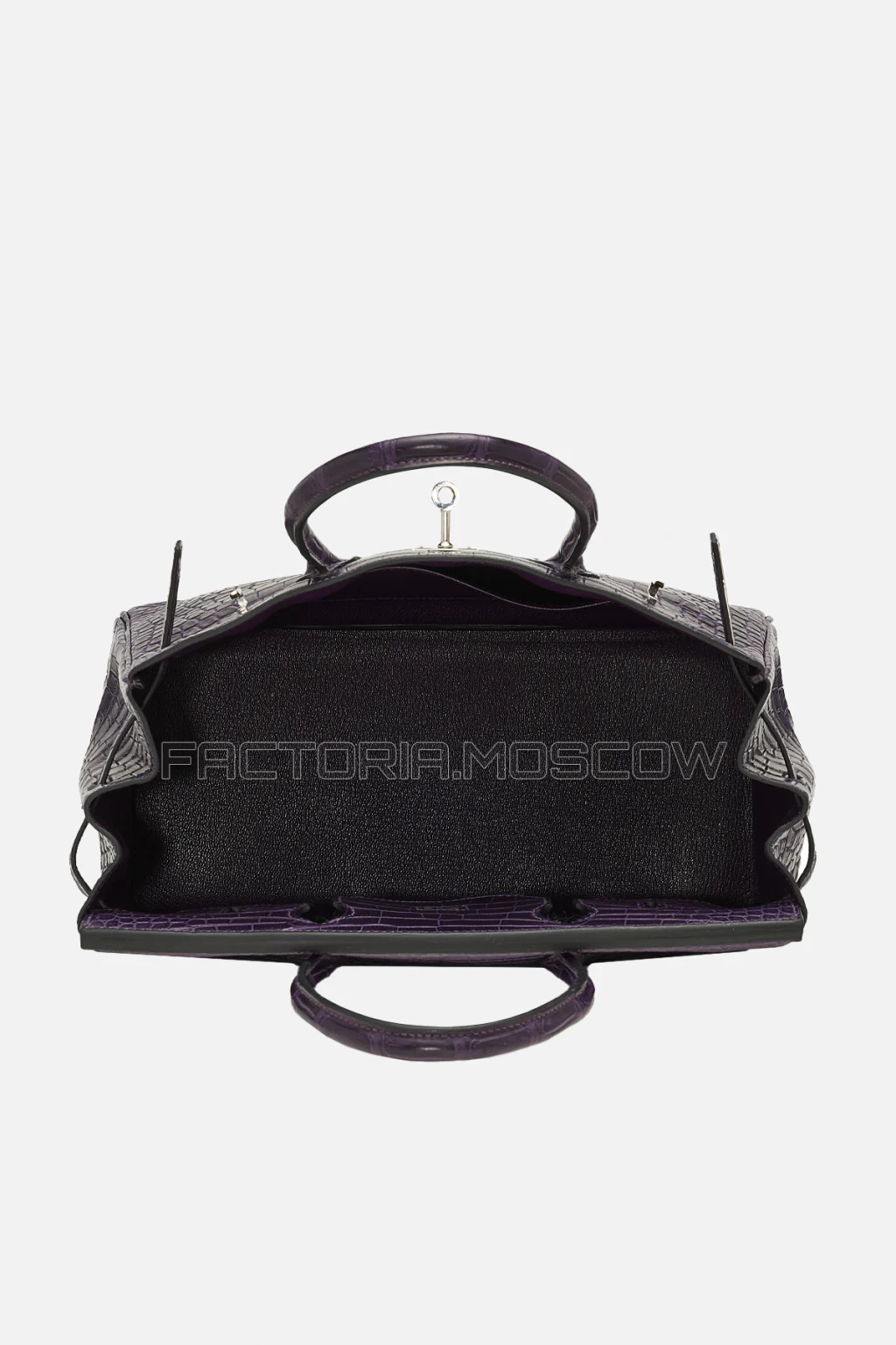 Hermes Birkin 30 Matte Amethyste Porosus Crocodile PHW