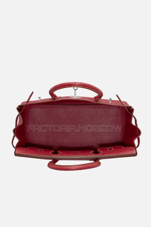 Hermes Birkin 30 Rouge Casaque Ostrich PHW