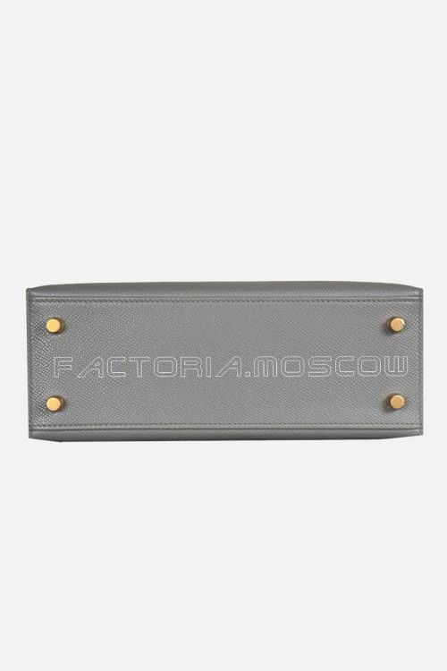 Hermes Kelly Sellier 25 Epsom Colour Gris Meyer GHW