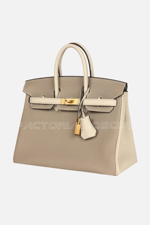 Hermes HSS Birkin 25 Togo Craie/Gris Tourterelle GHW