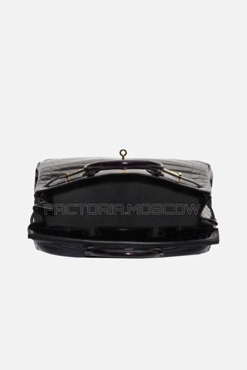 Hermes Birkin 30 Prunoir Shiny Niloticus Crocodile GHW