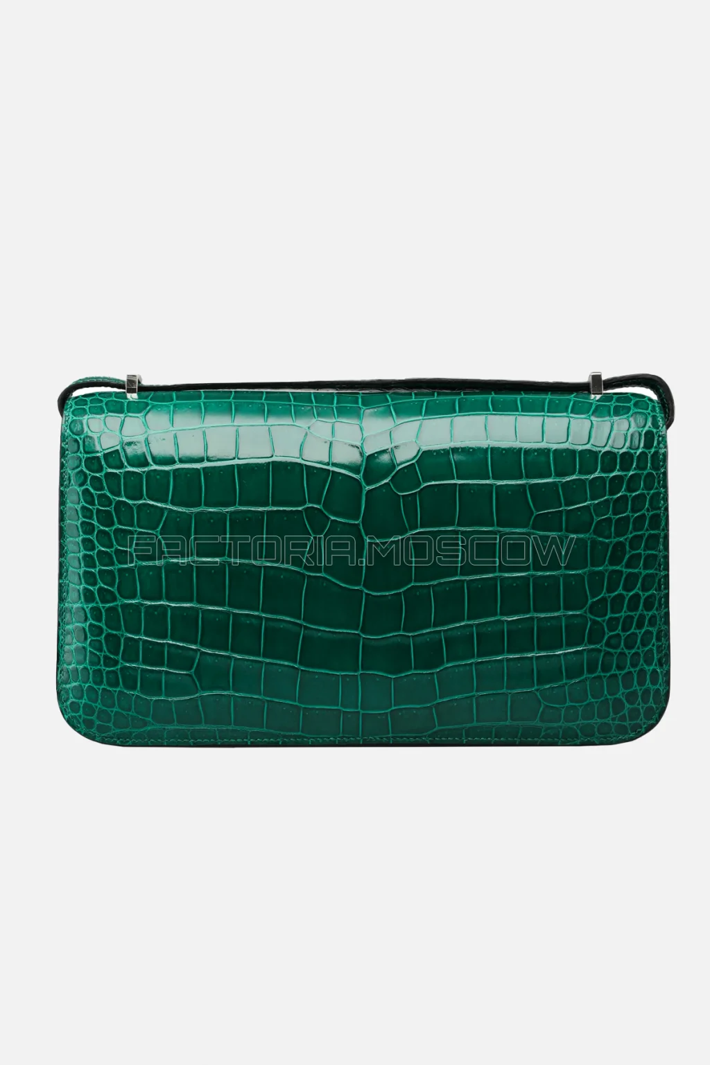 Hermes Constance Elan Vert Émeraude Porosus Lisse PHW