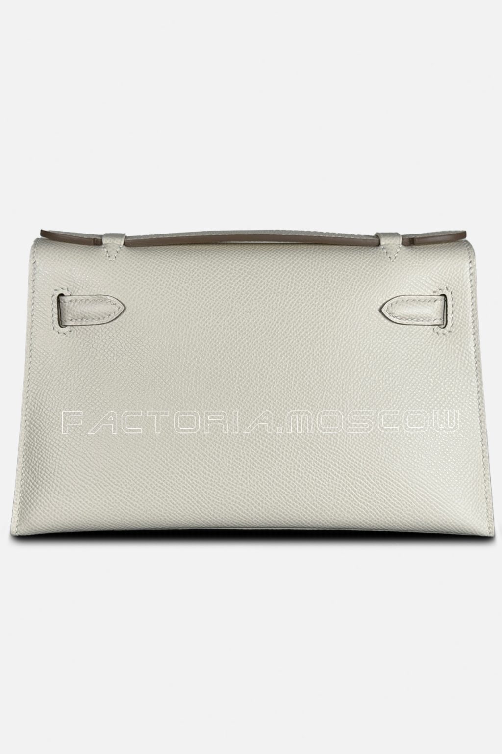 Hermes Kelly Pochette Epsom Colour Craie GHW