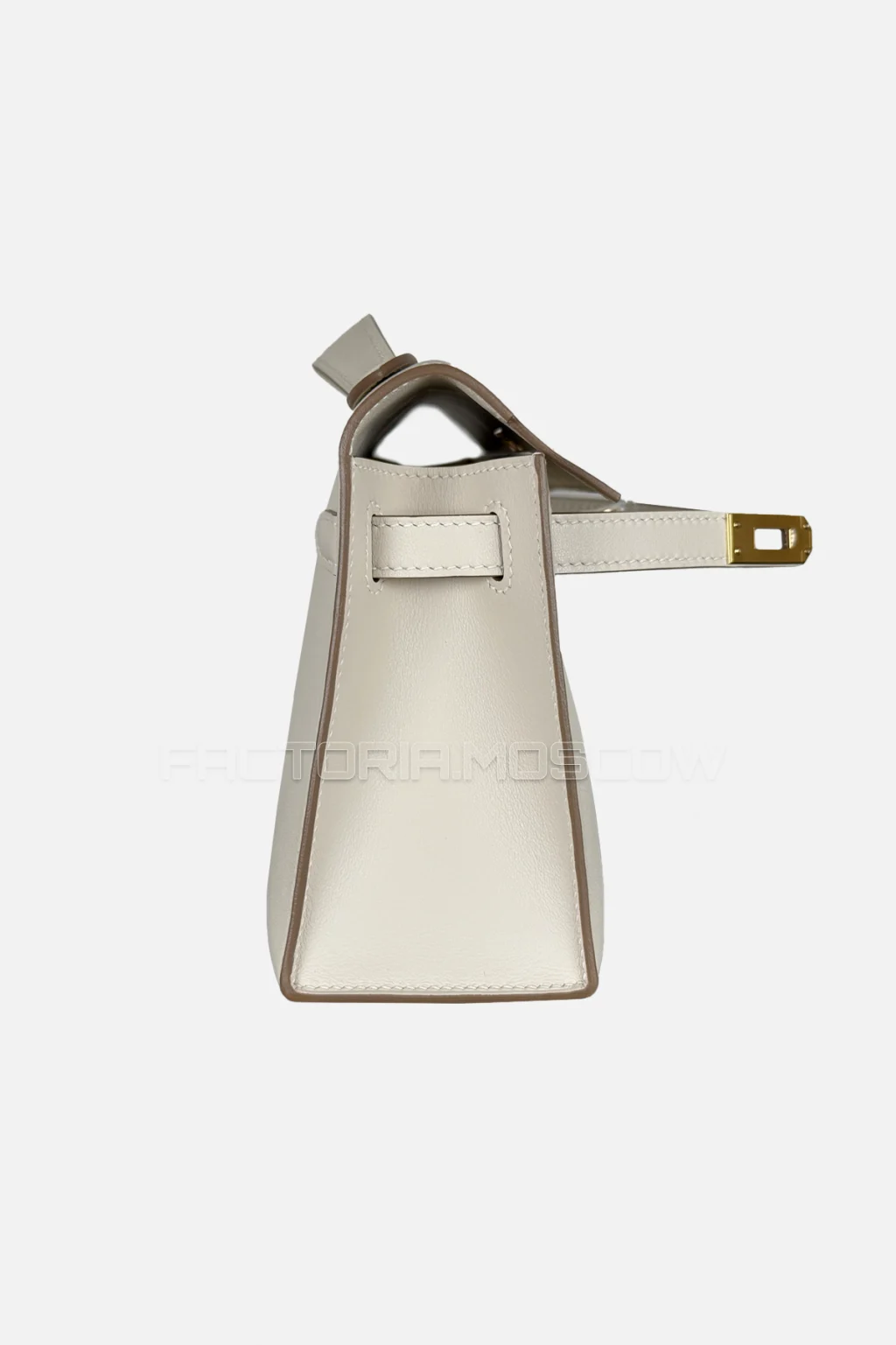 Hermes Kelly Pochette Swift Colour Craie GHW