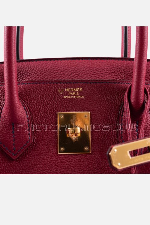 Hermes Birkin 30 HSS Rouge Grenat And Blue Nuit Togo GHW