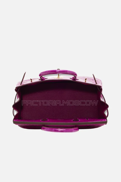 Hermes Birkin 30 Shiny Rose Scheherazade Porosus Crocodile GHW