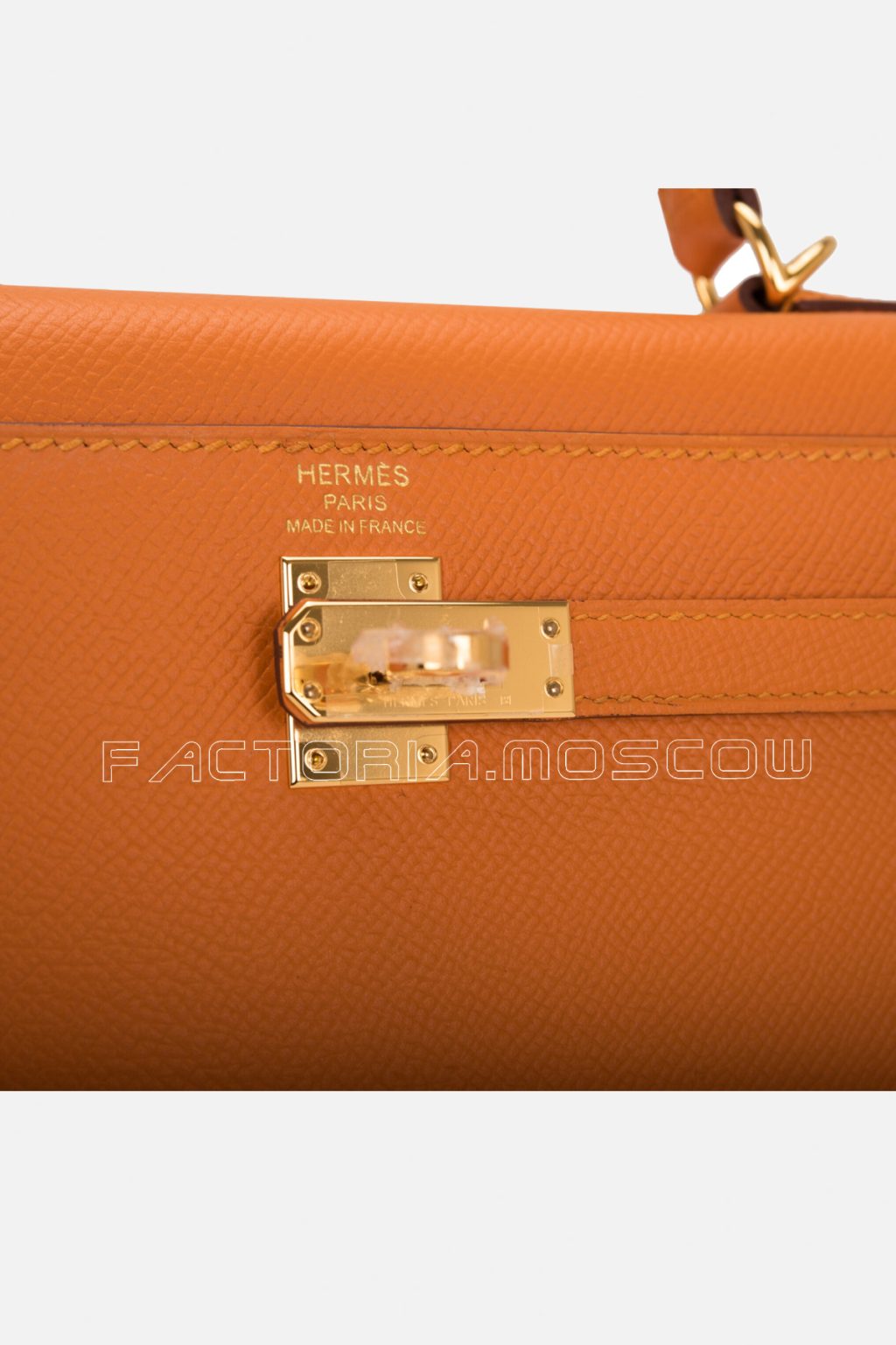 Hèrmes Abricot Sellier Kelly 25 Epsom Leather GHW