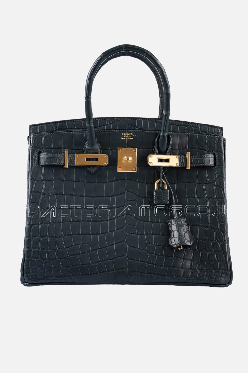 Hermes Birkin 30 Shiny Vert Fonce Niloticus Crocodile GHW