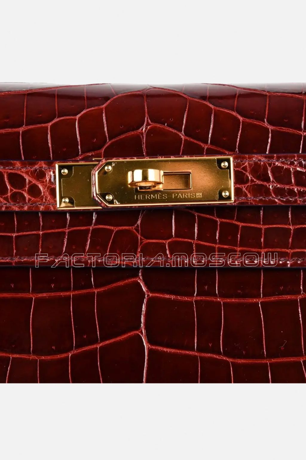 Hermes Kelly 28 Bag Sellier Bourgogne Red Navy Contour Crocodile GHW