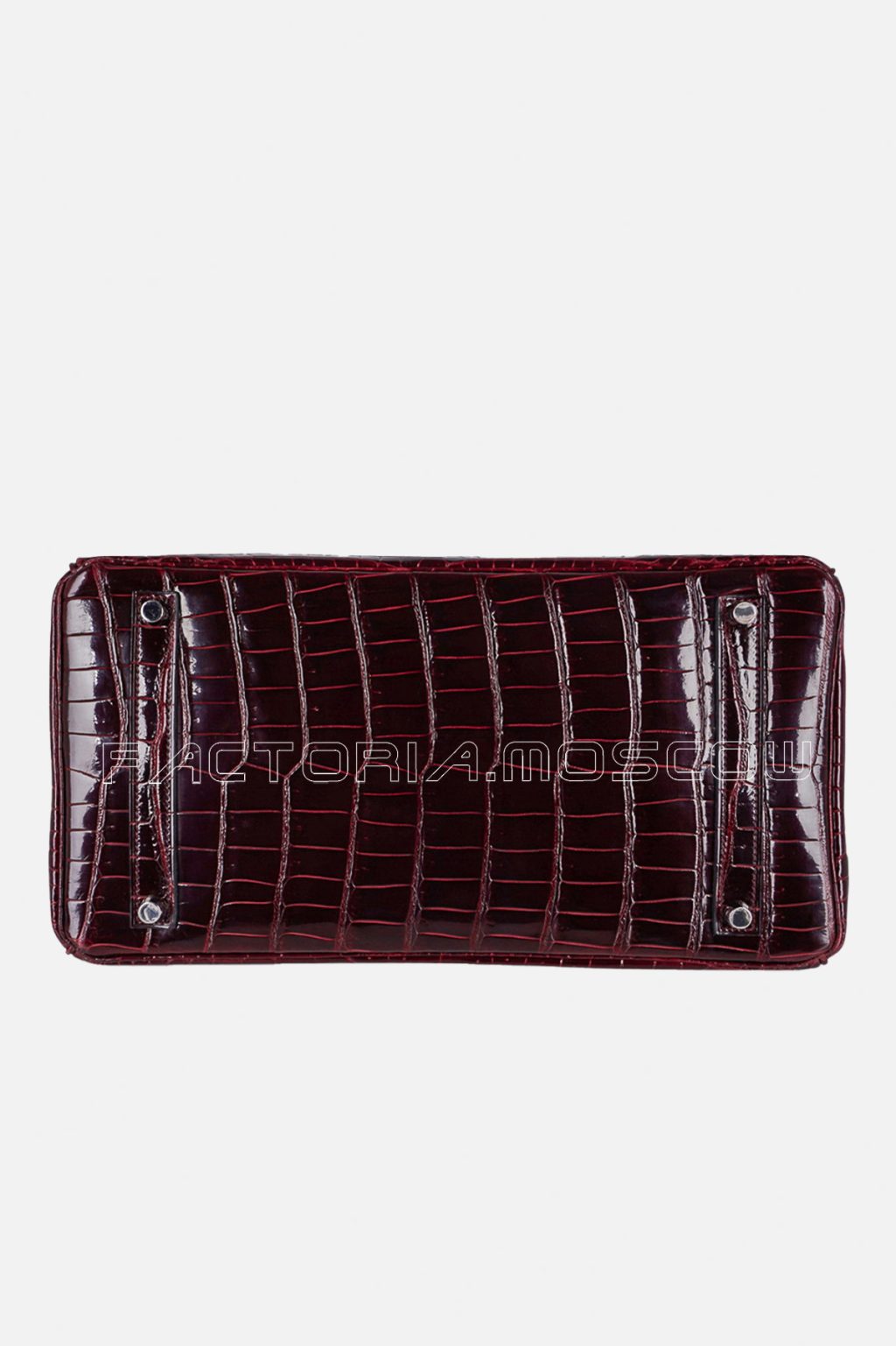 Hermes Birkin 35 Porosus Crocodile Bag Colour Bordeaux Hardware Diamond White Gold