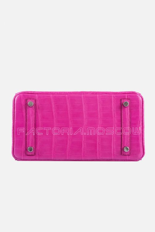 Hermes Birkin 25 Matte Rose Shocking Alligator PHW