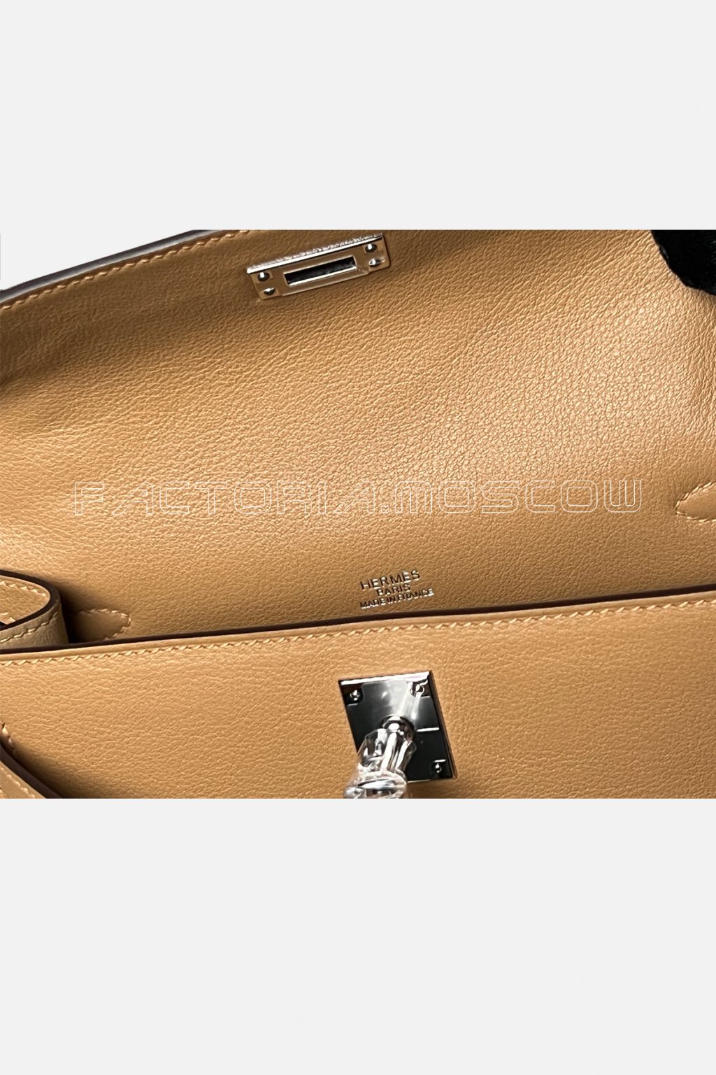 Hermes Kelly Pochette Swift Colour Beige De Weimar PHW