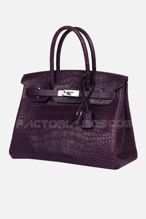 Hermes Birkin 30 Matte Amethyste Alligator PHW