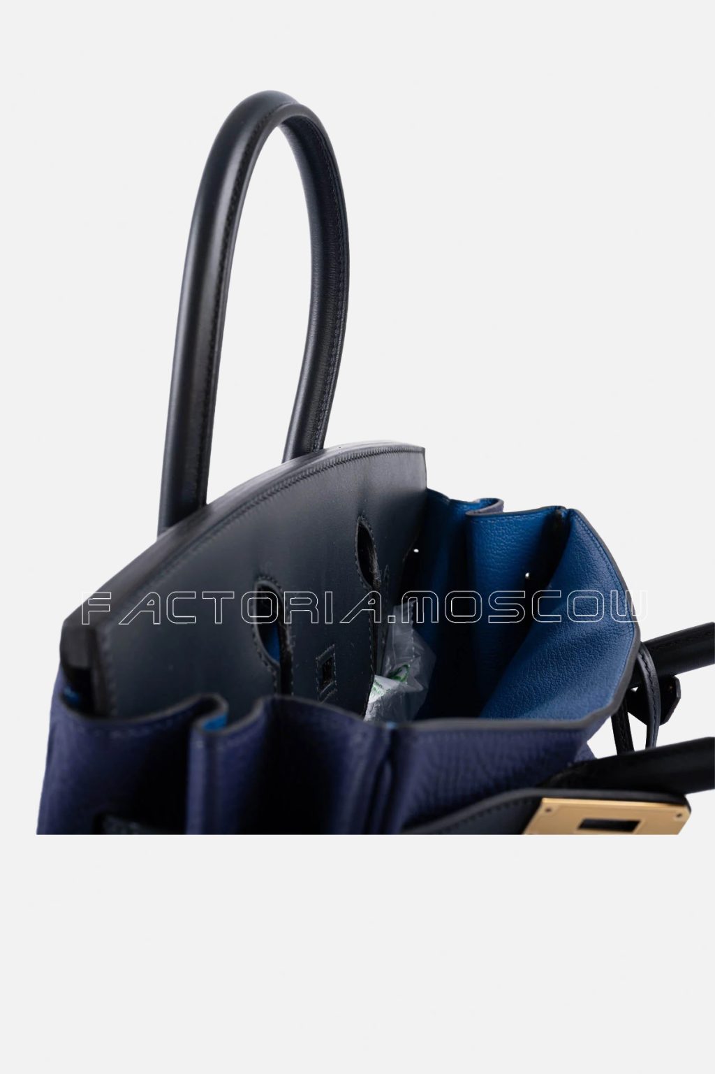 Hermes Birkin 30 Bleu Encre Clemence/Bleu Obscur Sombrero GHW