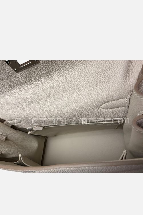 Hermes Kelly Retourne 28 Togo Colour Craie PHW