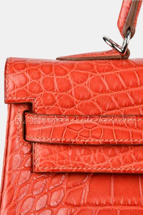 Hermes Kelly Retourne 35 Alligator matte Sanguine PHW