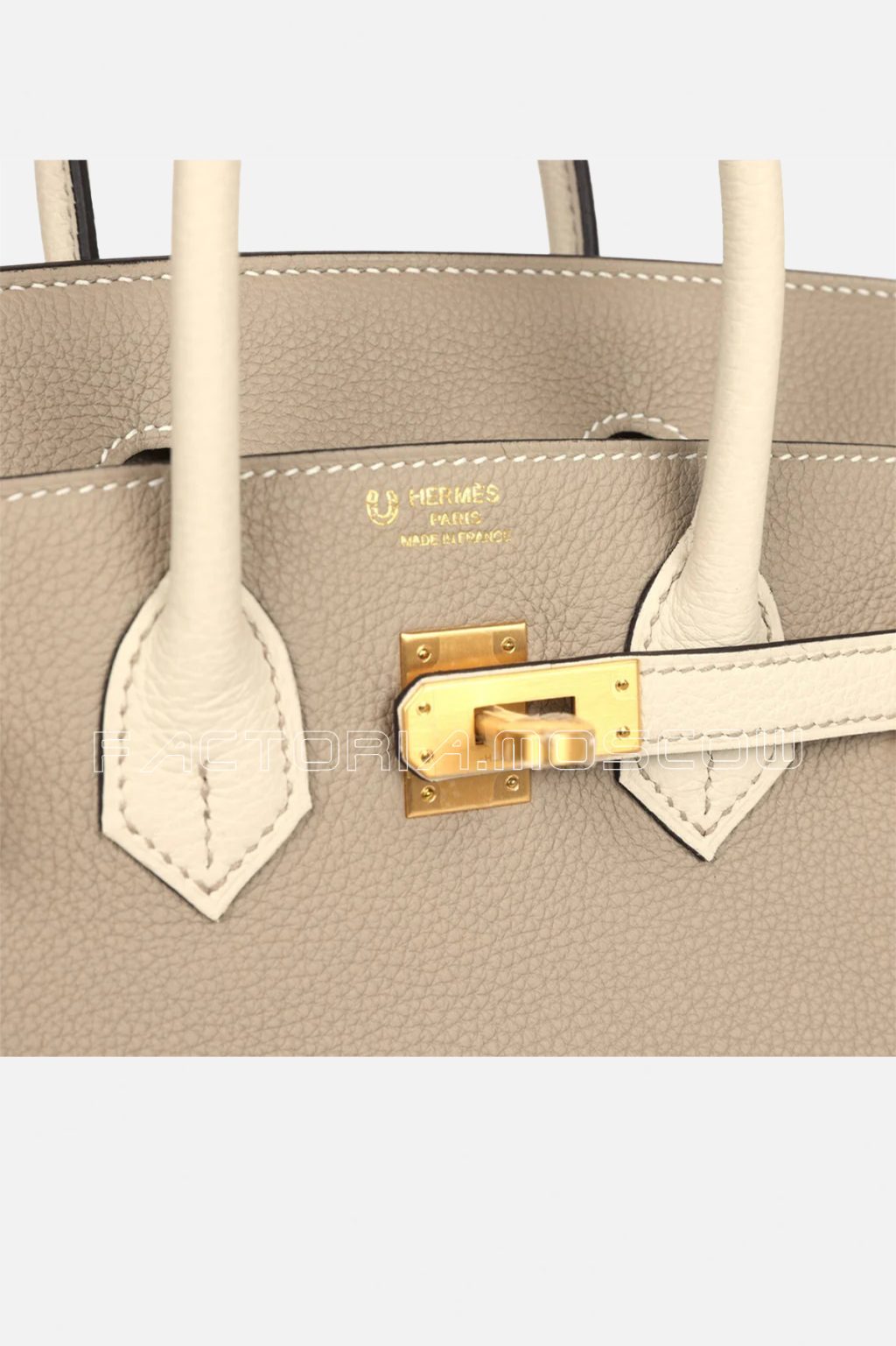 Hermes HSS Birkin 25 Togo Craie/Gris Tourterelle GHW
