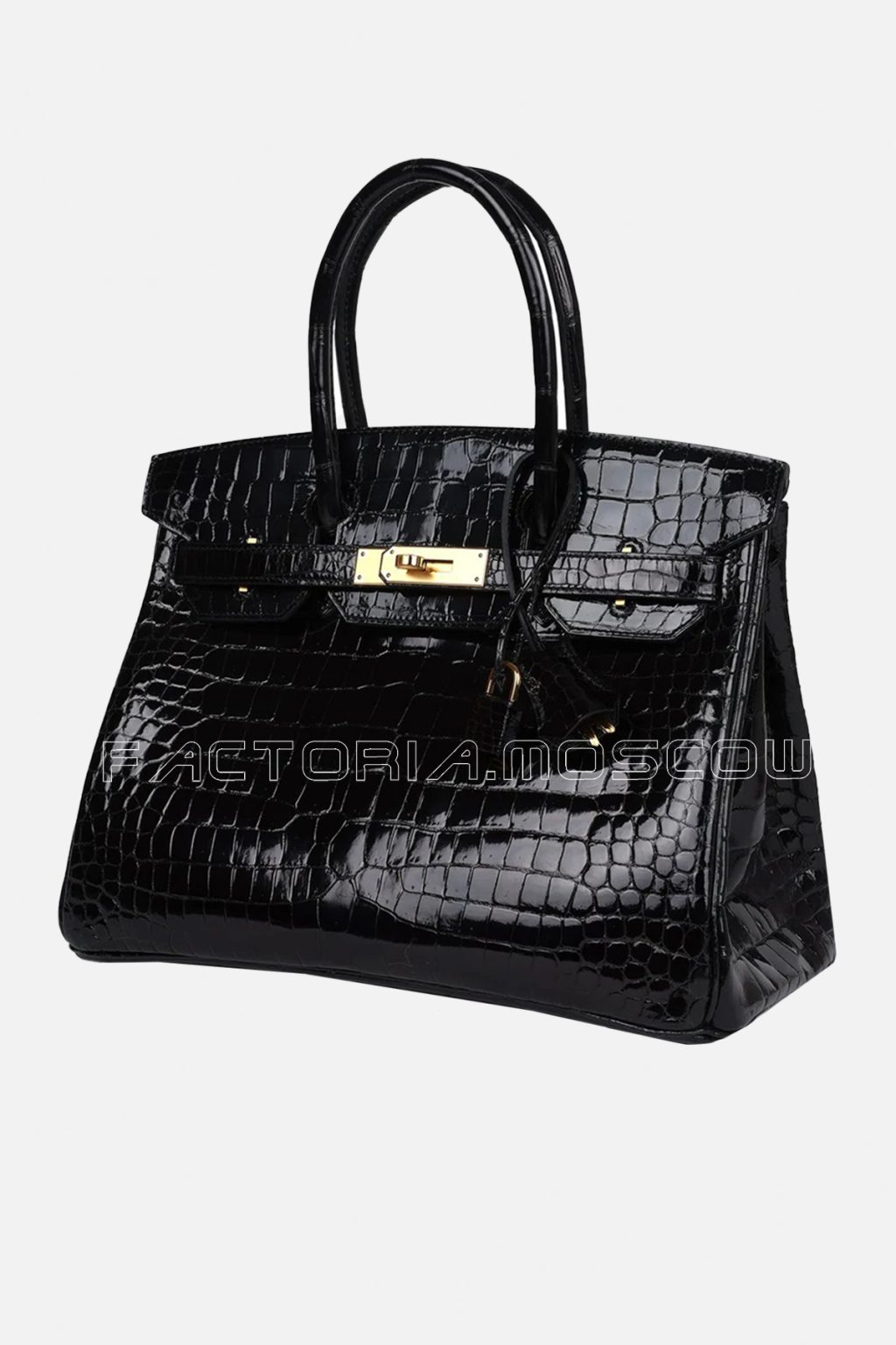 Hermès Birkin 30 Black Shiny Porosus Crocodile GHW