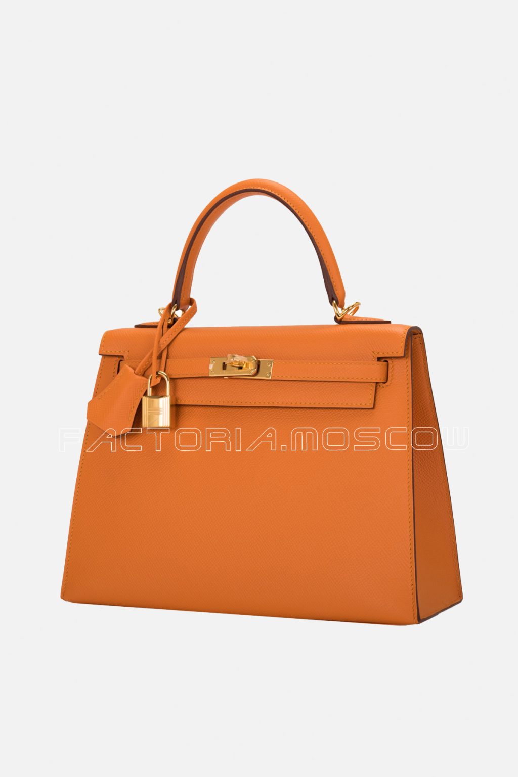 Hèrmes Abricot Sellier Kelly 25 Epsom Leather GHW