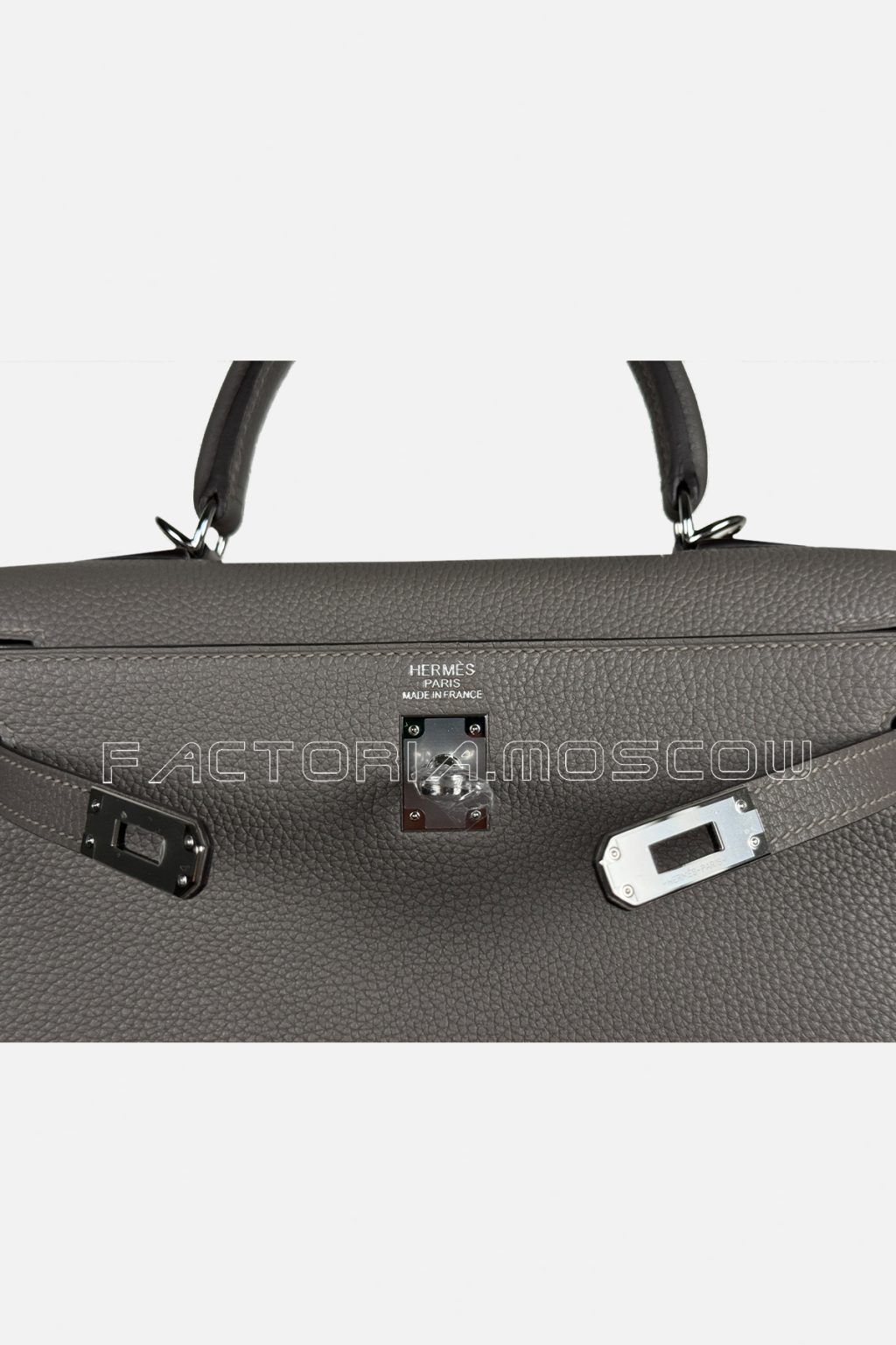 Hermes Kelly Retourne 25 Togo Colour Gris Etain PHW