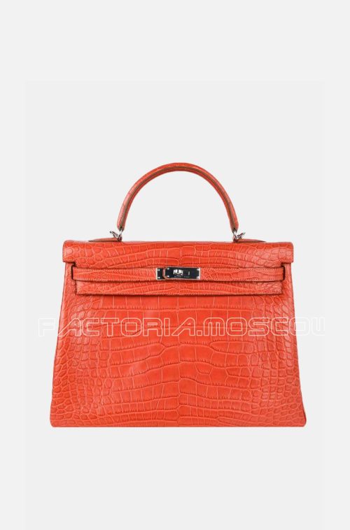 Hermes Kelly Retourne 35 Alligator matte Sanguine PHW