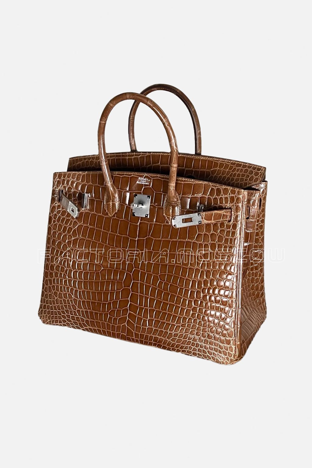 Hermes Birkin 35 Shiny Porosus Crocodile Colour Ficelle PHW