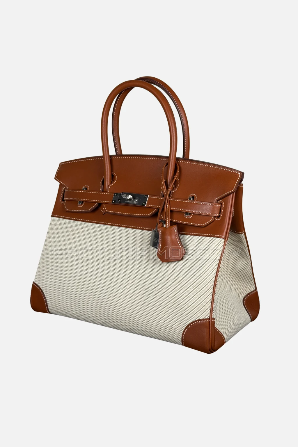 Hermes Birkin Canvas 30 Barenia Fauve Natural/Toile H PHW