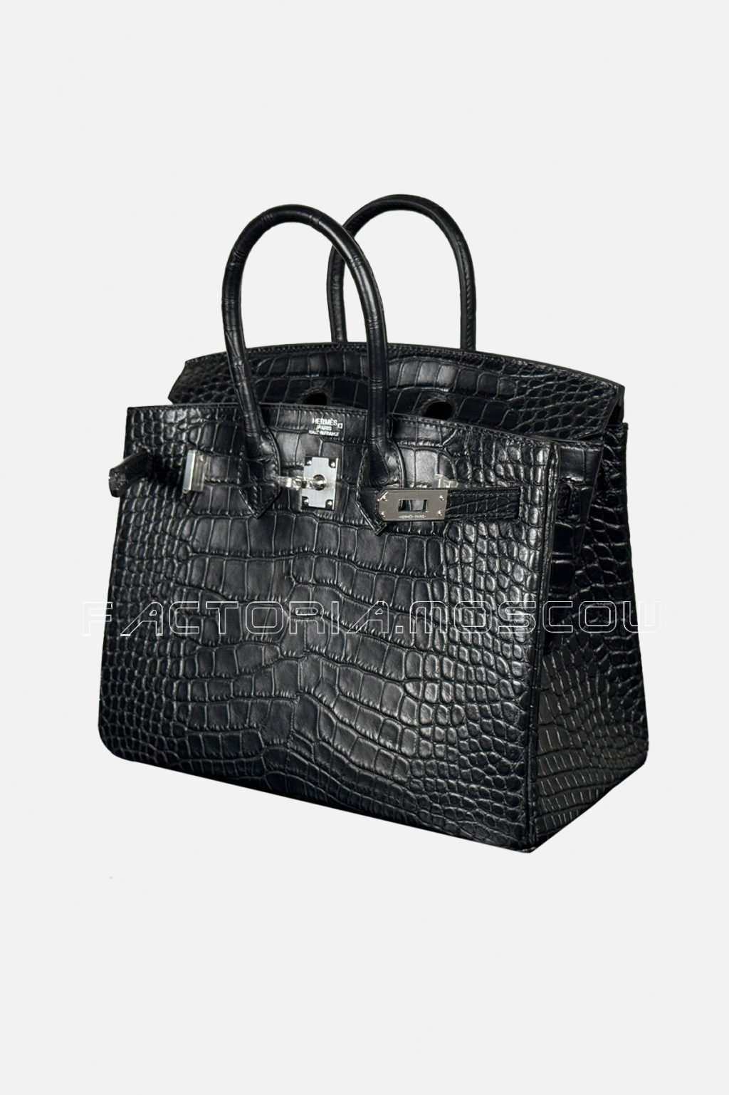 Hermes Birkin 25 Alligator Matte Colour Black PHW