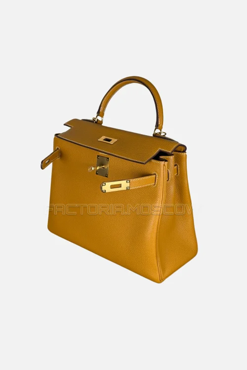 Hermes Kelly Retourne 28 Togo Colour Naturel Sable GHW