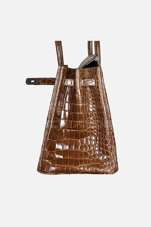 Hermes Birkin 35 Shiny Porosus Crocodile Colour Ficelle PHW