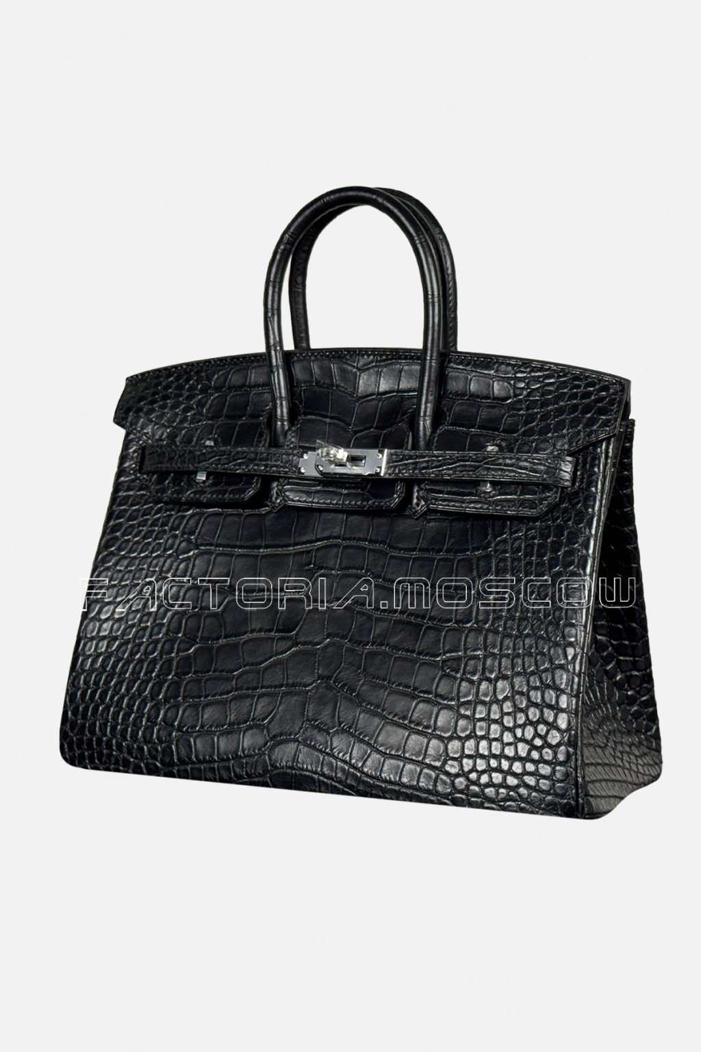 Hermes Birkin 25 Alligator Matte Colour Black PHW