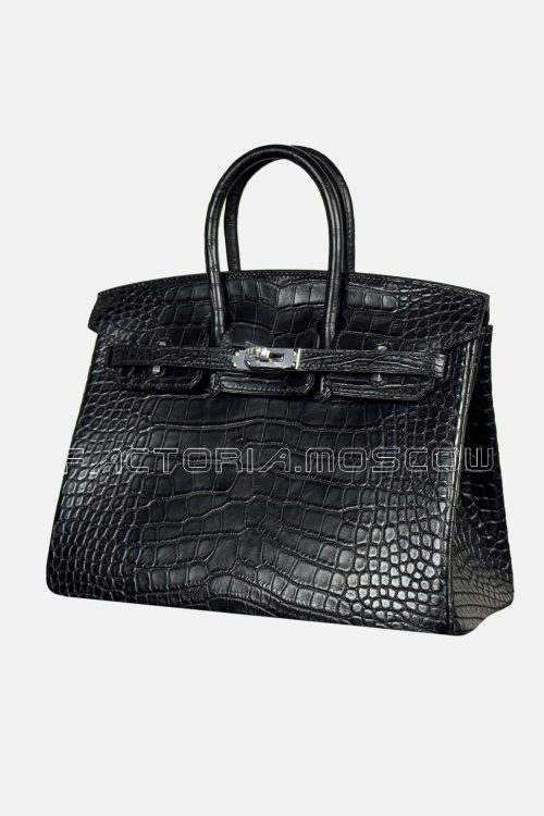 Hermes Birkin 25 Alligator Matte Colour Black PHW