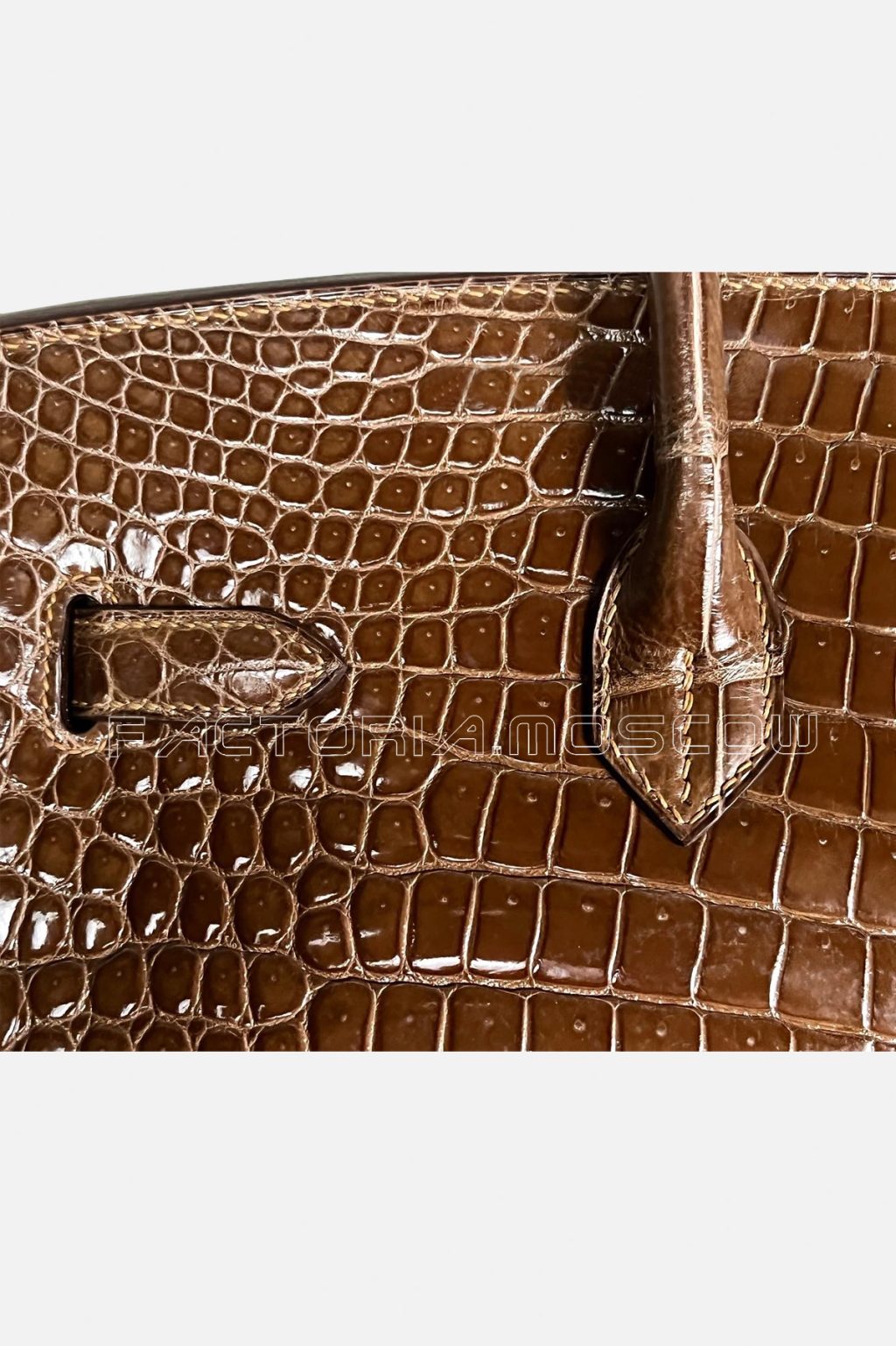 Hermes Birkin 35 Shiny Porosus Crocodile Colour Ficelle PHW