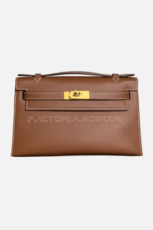 Hermes Kelly Pochette Swift Colour Gold GHW