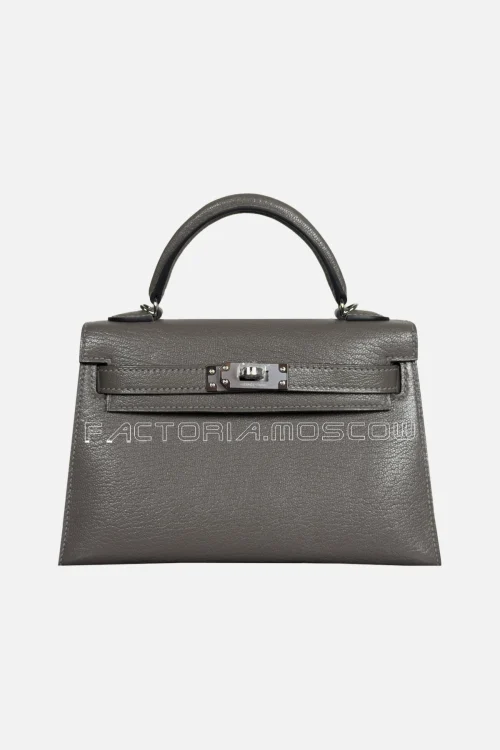 Hermès Kelly Mini 20 Chèvre Colour Gris Etain PHW Hermès Kelly Mini 20 Chèvre Colour Gris Etain PHW
