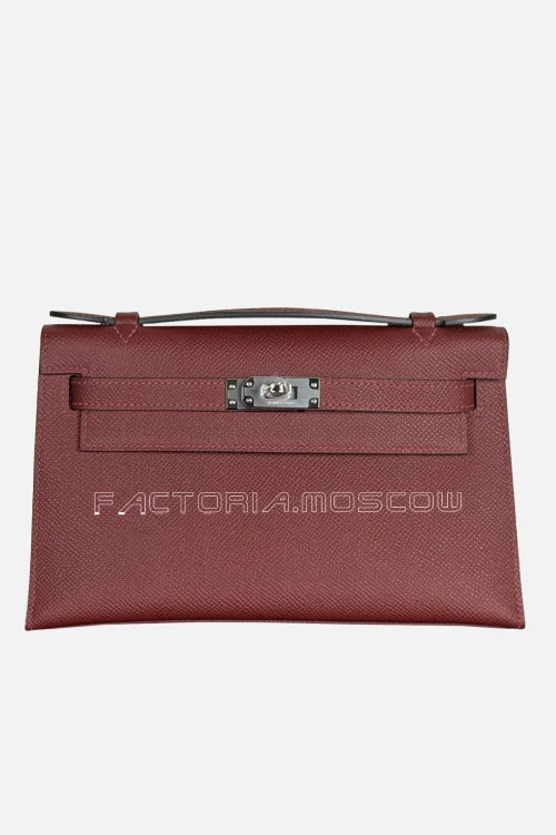 Hermès Kelly Pouchette Epsom Colour Rouge H PHW