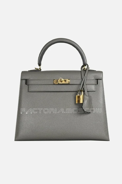 Hermes Kelly Sellier 25 Epsom Colour Gris Meyer GHW Hermes Kelly Sellier 25 Epsom Colour Gris Meyer GHW