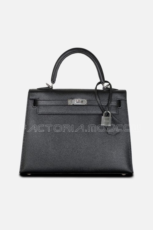 Hermes Kelly Sellier 25 Epsom Colour Black PHW Hermes Kelly Sellier 25 Epsom Colour Black PHW