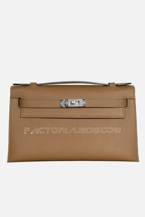 Hermes Kelly Pochette Epsom Colour Alezan PHW Hermes Kelly Pochette Epsom Colour Alezan PHW